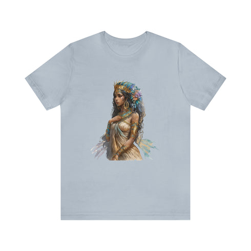 Ancient Egyptian Priestess - Short Sleeve Tee Light Blue